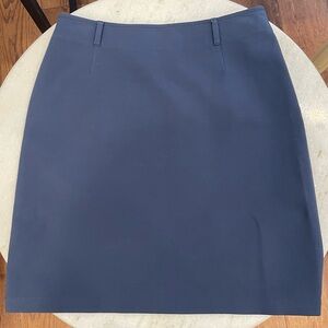 Prada Italy Dark Navy  Classic Pensil Midi Skirt Size EU 38, US 6